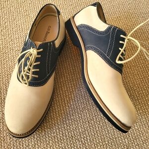 Mens G.H. Bass Casanova Sailing Oxfords in Navy, sz 10